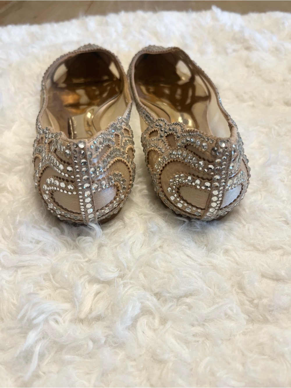 Badgley Mischka Gigi Crystal-Embellished Pointed Toe Flats - Picture 4 of 7